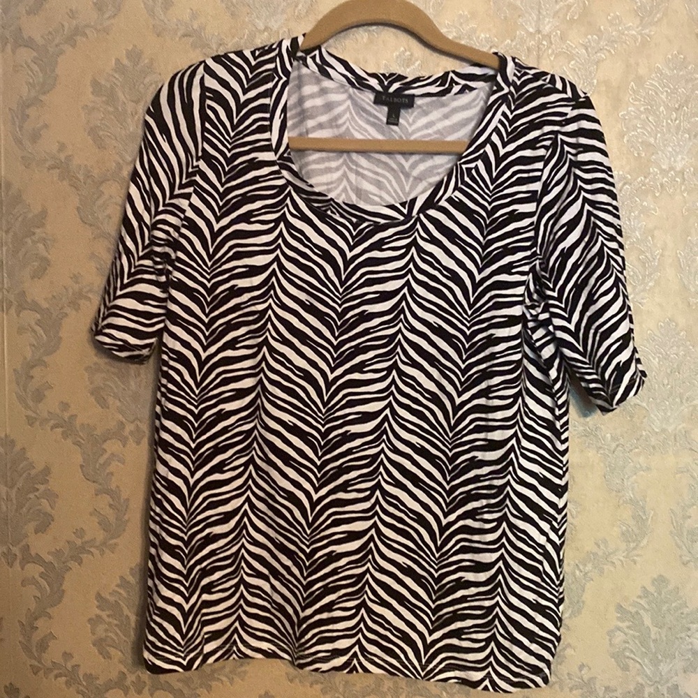 Talbots Zebra Pattern Shirt